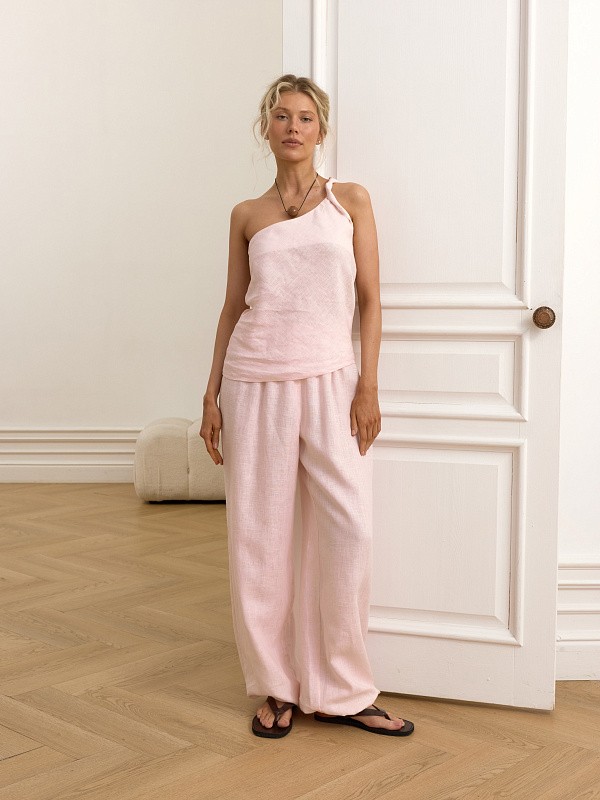 Ассиметричный топ "Розовая пудра"