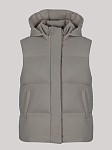 Пуховый жилет JE T'AIME GREY из бархатистой мембраны