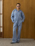 Костюм LA VIE EN ROSE LIGHT BLUE зип худи + прямые брюки