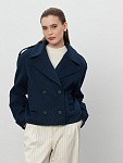 Укороченное пальто-жакет ROYAL BLUE из итальянской шерсти  