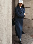Пальто POSH MAXI ROYAL BLUE из итальянской шерсти  