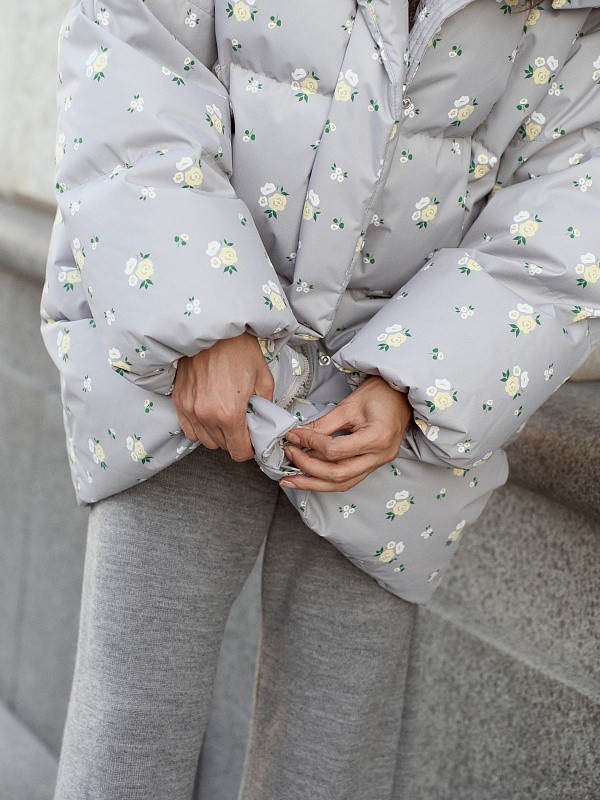 Удлиненный пуховик JE T'AIME FLORA