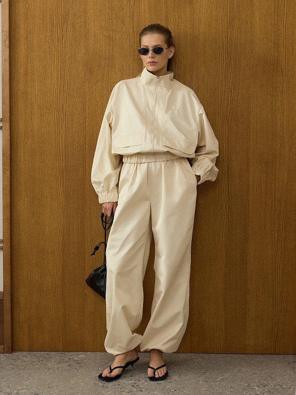 Брюки из хлопка AMI MILK