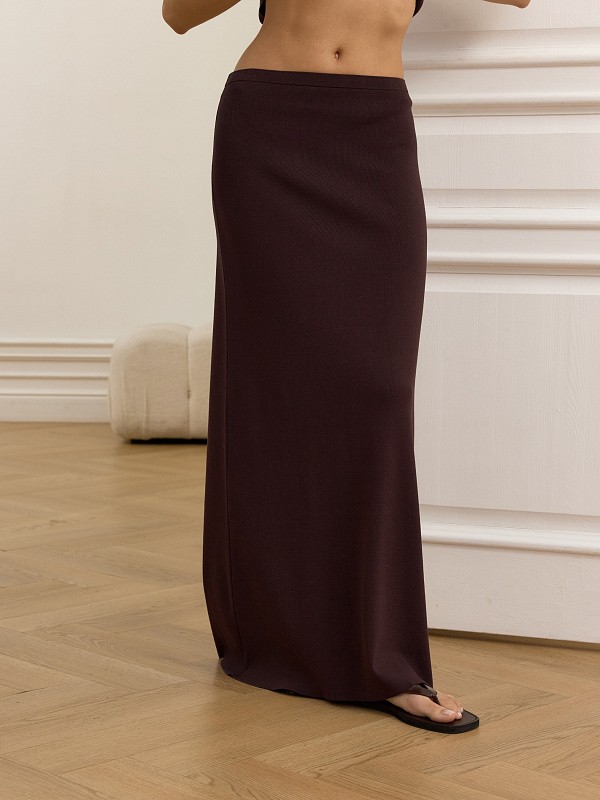 Вязаная юбка "Шоколад"