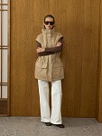 Демисезонная куртка TWO FORMS BEIGE c отстёгивающими рукавами