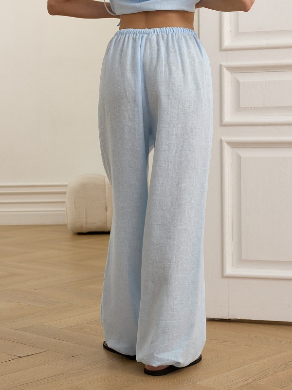 Брюки изо льна "Утренее небо"