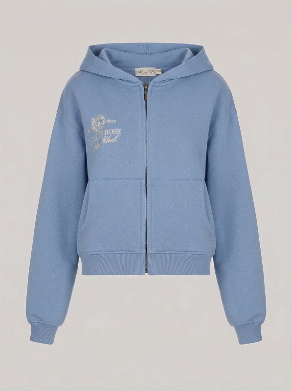 Костюм LA VIE EN ROSE LIGHT BLUE зип худи + прямые брюки