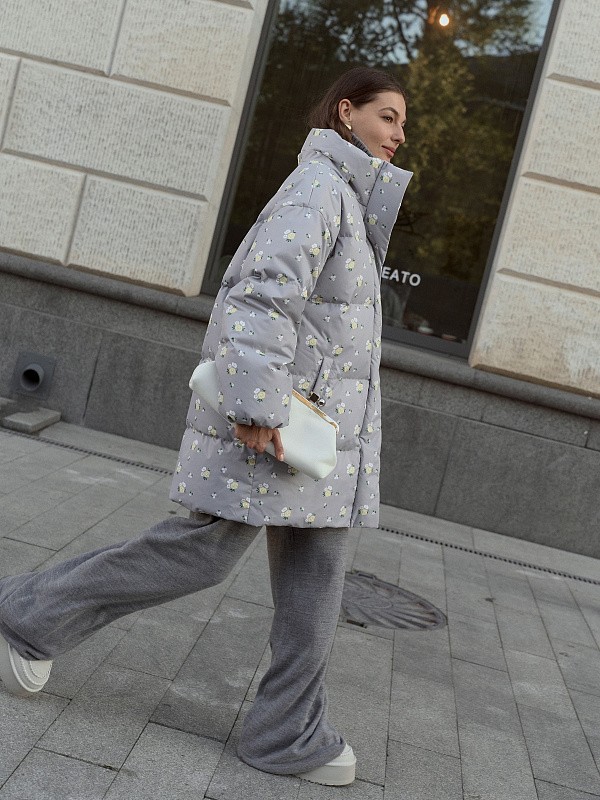 Удлиненный пуховик JE T'AIME FLORA