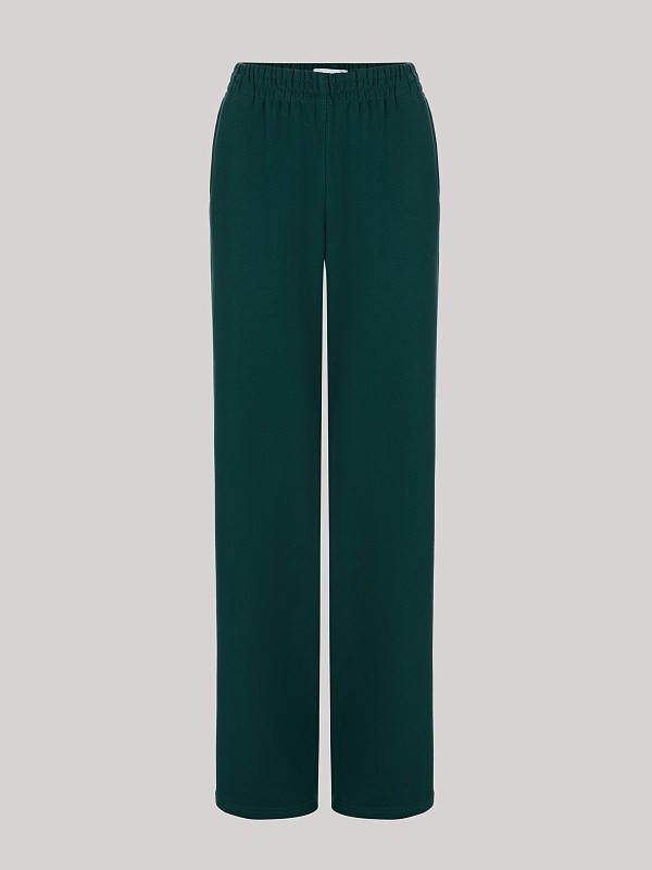 Костюм LA VIE EN ROSE ROYAL GREEN зип худи + прямые брюки