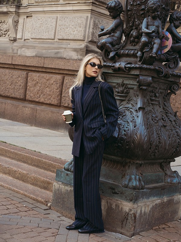 Брюки MUSE STRIPED BLUE