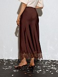 Юбка миди в бельевом стиле LACE STORIES CHOCOLATE