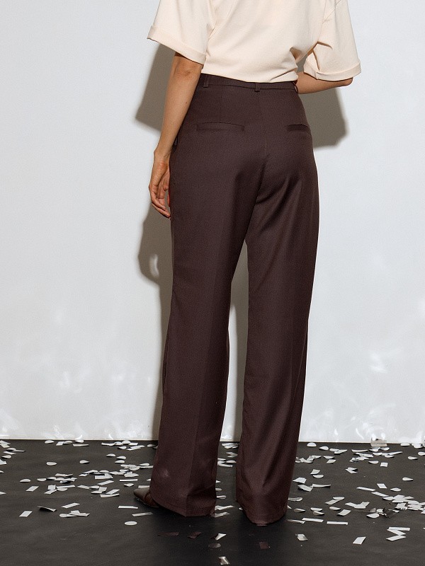 Брюки WOOL BLEND CHOCOLATE