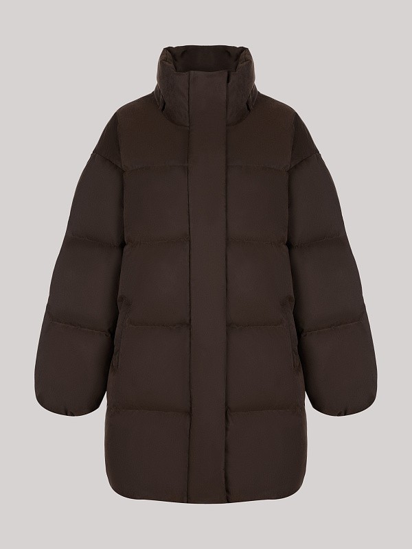 Удлиненный пуховик JE T'AIME DARK CHOCOLATE 