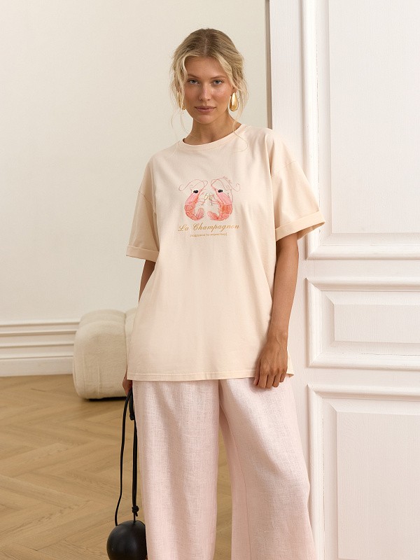 Футболка "Подружка по игристому"