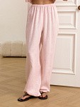 Брюки изо льна "Розовая пудра"