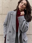 Пальто-пиджак DIVA GREY MELANGE из итальянской шерсти  