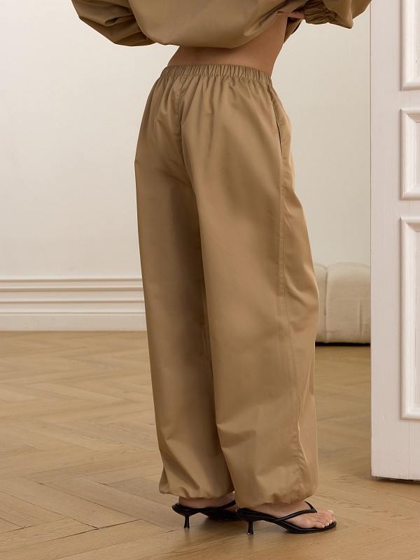 Брюки из хлопка AMI CAMEL