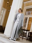 Пальто POSH MAXI GREY MELANGE из итальянской шерсти