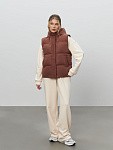 Пуховый жилет JE T'AIME BROWN SUGAR из бархатистой мембраны
