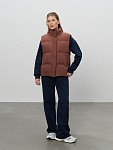 Пуховый жилет JE T'AIME BROWN SUGAR из бархатистой мембраны