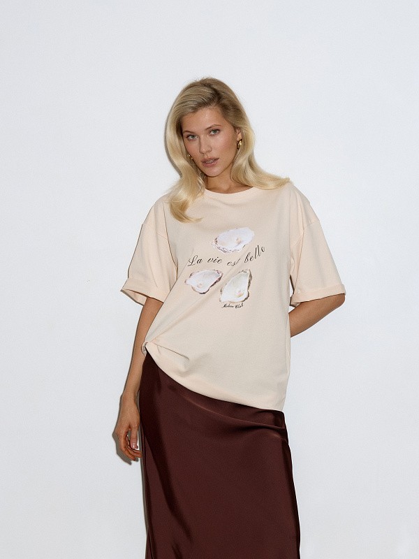 Футболка Устрицы СHAMPAGNE