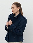 Укороченное пальто-жакет ROYAL BLUE из итальянской шерсти  