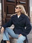 Укороченное пальто-жакет ROYAL BLUE из итальянской шерсти  