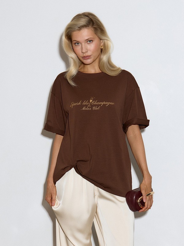 Футболка SPARK LIKE CHAMPAGNE CHOCOLATE