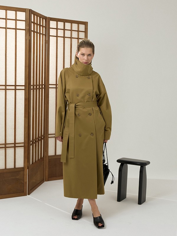 Тренч FLOW OLIVE