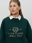 Свитшот LA VIE EN ROSE ROYAL GREEN