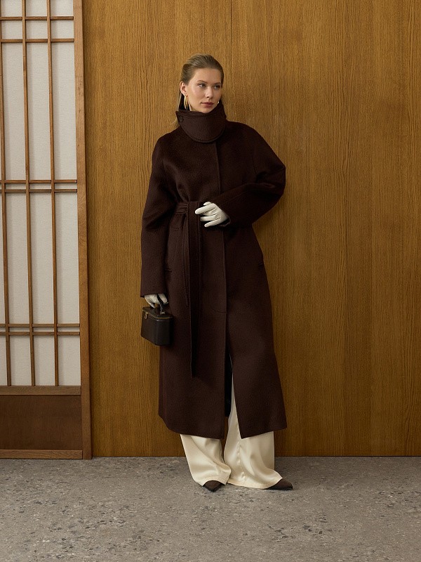 Пальто VITA CHOCOLATE из итальянской шерсти