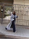 Пальто POSH MAXI GREY MELANGE из итальянской шерсти