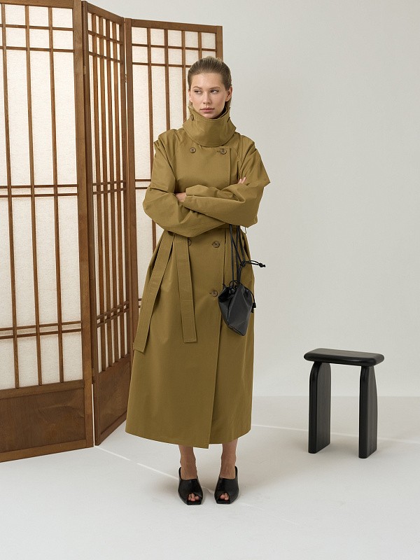 Тренч FLOW OLIVE