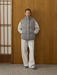 Пуховый жилет JE T'AIME GREY из бархатистой мембраны