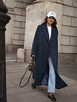 Пальто POSH MAXI ROYAL BLUE из итальянской шерсти  