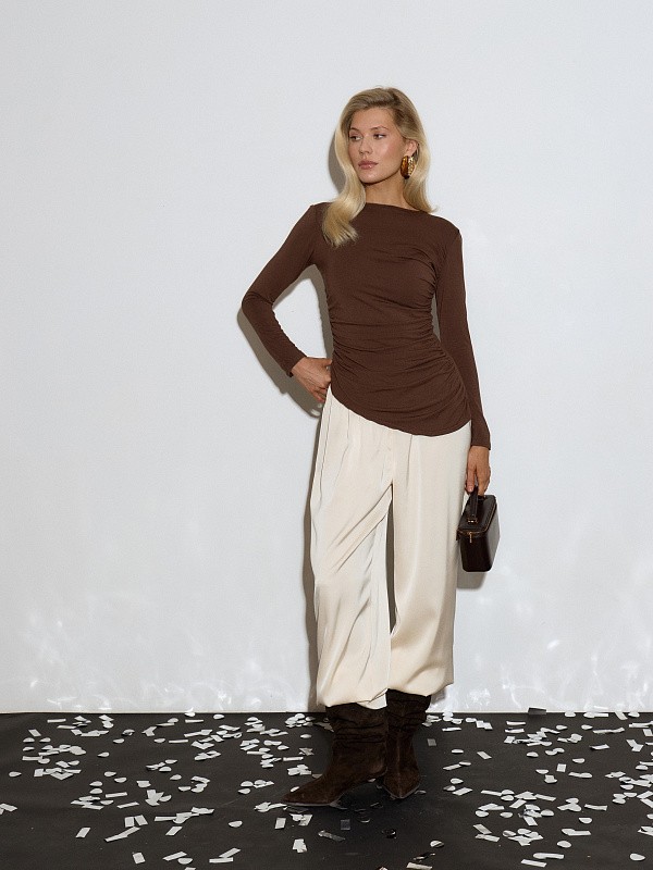 Cтруящиеся брюки SILK TOUCH MILK