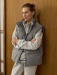 Пуховый жилет JE T'AIME GREY из бархатистой мембраны