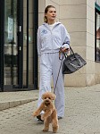 Костюм LA VIE EN ROSE GREY MELANGE зип худи + прямые брюки