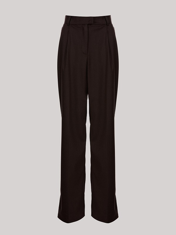 Брюки WOOL BLEND CHOCOLATE