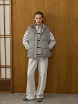 Пуховый жилет JE T'AIME GREY из бархатистой мембраны