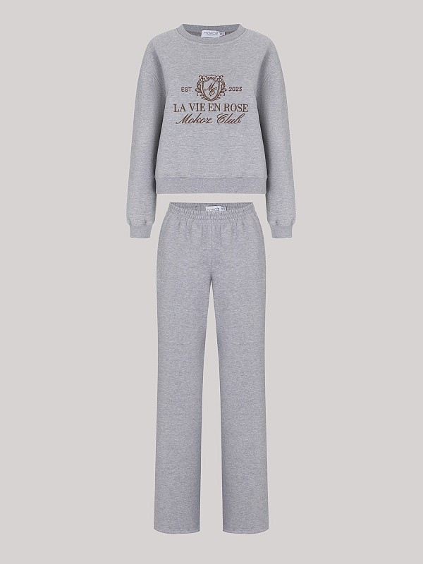 Утепленный костюм LA VIE EN ROSE GREY MELANGE 
