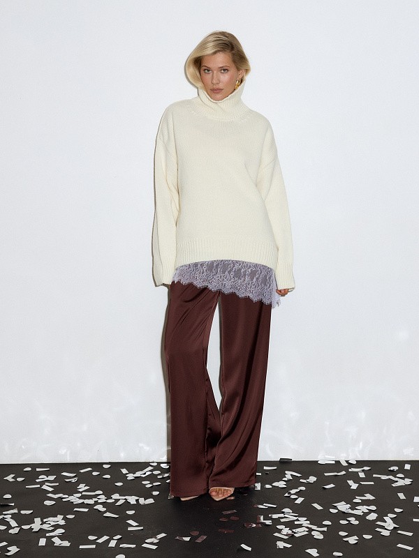 Cтруящиеся брюки SILK TOUCH CHOCOLATE