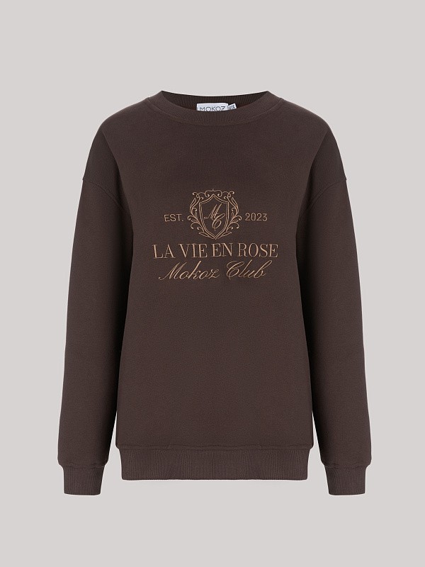 Свитшот LA VIE EN ROSE DARK CHOCOLATE
